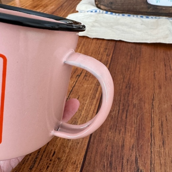 NWT Good Citizen Coffee Co Set of TWO Enamel Drinkware Mugs / Pink and Navy - Picture 4 of 9